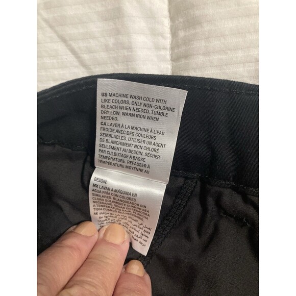 Style & Co. Womens 14 Cropped Comfort Capri Pants Black Cotton Stretch Pockets - Picture 11 of 14